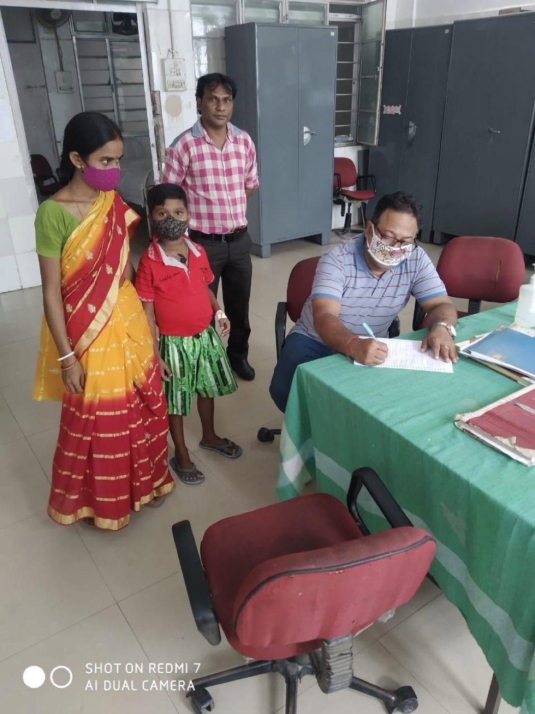 A child being registered by a doctor at MEM Foundation's Thalassemia screening camp at PMCH Hospital, Dhanbad